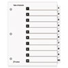 Quickstep Onestep Printable Table Of Contents And Dividers, 10-Tab, 1 To 10, 11 X 8.5, White, 24 Sets