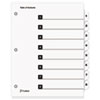 OneStep Printable Table of Contents and Dividers, 8-Tab, 1 to 8, 11 x 8.5, White, White Tabs, 1 Set