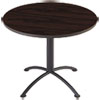 <strong>Iceberg</strong><br />iLand Table, Cafe-Height, Round Top, Contoured Edges, 36" Diameter x 29h, Mahogany/Black