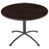 <strong>Iceberg</strong><br />iLand Table, Cafe-Height, Round Top, Contoured Edges, 42" Diameter x 29h, Mahogany/Black