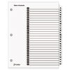 OneStep Printable Table of Contents and Dividers, 26-Tab, A to Z, 11 x 8.5, White, White Tabs, 1 Set