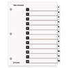 Onestep Printable Table Of Contents And Dividers, 12-Tab, 1 To 12, 11 X 8.5, White, 1 Set