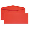 COLORED ENVELOPE, #10, COMMERCIAL FLAP, GUMMED CLOSURE, 4.13 X 9.5, RED, 25/PACK