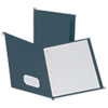 Twin-Pocket Folders With 3 Fasteners, 0.5" Capacity, 11 X 8.5, Dark Blue, 25/box