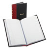 Record and Account Book with Red Spine, Custom Rule, Black/Red/Gold Cover, 7.5 x 5 Sheets, 144 Sheets/Book
