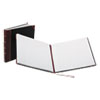 Extra-Durable Bound Book, Single-Page Record-Rule Format, Black/maroon/gold Cover, 14.94 X 12.5 Sheets, 300 Sheets/book