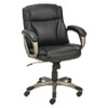 Alera Veon Series Low-Back Bonded Leather Task Chair, Supports 275 Lb, 17.72" To 20.67" Seat, Black Seat/back, Graphite Base