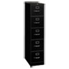 310 Series Vertical File, 5 Legal-Size File Drawers, Black, 18.25" X 26.5" X 60"