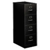 <strong>HON®</strong><br />310 Series Vertical File, 4 Legal-Size File Drawers, Black, 18.25" x 26.5" x 52"