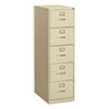 310 Series Vertical File, 5 Legal-Size File Drawers, Putty, 18.25" X 26.5" X 60"
