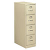310 Series Vertical File, 4 Letter-Size File Drawers, Putty, 15" x 26.5" x 52"