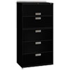 Brigade 600 Series Lateral File, 4 Legal/letter-Size File Drawers, 1 Roll-Out File Shelf, Black, 36" X 18" X 64.25"