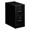 510 Series Vertical File, 2 Letter-Size File Drawers, Black, 15" x 25" x 29"