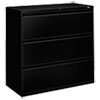 Brigade 800 Series Lateral File, 3 Legal/letter-Size File Drawers, Black, 42" X 18" X 39.13"
