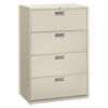 Brigade 600 Series Lateral File, 4 Legal/letter-Size File Drawers, Light Gray, 36" X 18" X 52.5"