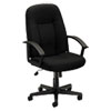 Hvl601 Series Executive High-Back Chair, Supports Up To 250 Lb, 17.44" To 20.94" Seat Height, Black