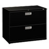 Brigade 600 Series Lateral File, 2 Legal/letter-Size File Drawers, Black, 36" X 18" X 28"