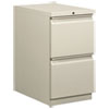 Brigade Mobile Pedestal, Left Or Right, 2 Letter-Size File Drawers, Light Gray, 15" X 22.88" X 28"