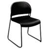 Gueststacker High Density Chairs, Supports Up To 300 Lb, Onyx Seat/back, Black Base, 4/carton