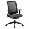 Lota Series Mesh Mid-Back Work Chair, Supports Up To 250 Lb, 17.13" To 21.13" Seat Height, Charcoal Seat/back, Black Base