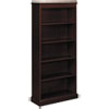 94000 Series Five-Shelf Bookcase, 35.75w x 14.31d x 78.25h, Mahogany