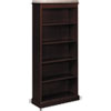 94000 Series Five-Shelf Bookcase, 35-3/4w X 14-5/16d X 78-1/4h, Mahogany