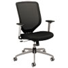 Boda Series Mesh/padded Mesh High-Back Work Chair, Supports 250 Lb, 18.25" To 22.5" Seat, Black Seat/back, Titanium Base