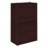 10500 Series Lateral File, 4 Legal/letter-Size File Drawers, Mahogany, 36" X 20" X 59.13"