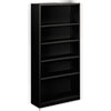 <strong>HON®</strong><br />Metal Bookcase, Five-Shelf, 34.5w x 12.63w x 71h, Black