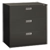 Brigade 600 Series Lateral File, 3 Legal/letter-Size File Drawers, Charcoal, 42" X 18" X 39.13"