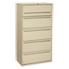 Brigade 700 Series Lateral File, 4 Legal/letter-Size File Drawers, 1 File Shelf, 1 Post Shelf, Putty, 36" X 18" X 64.25"