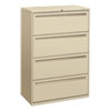 Brigade 700 Series Lateral File, 4 Legal/letter-Size File Drawers, Putty, 36" X 18" X 52.5"