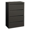 Brigade 700 Series Lateral File, 4 Legal/letter-Size File Drawers, Charcoal, 36" X 18" X 52.5"
