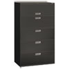 Brigade 600 Series Lateral File, 4 Legal/letter-Size File Drawers, 1 Roll-Out File Shelf, Charcoal, 42" X 18" X 64.25"
