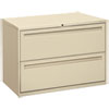 <strong>HON®</strong><br />Brigade 700 Series Lateral File, 2 Legal/Letter-Size File Drawers, Putty, 42" x 18" x 28"