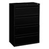 Brigade 700 Series Lateral File, 4 Legal/letter-Size File Drawers, Black, 36" X 18" X 52.5"