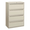 Brigade 700 Series Lateral File, 4 Legal/letter-Size File Drawers, Light Gray, 36" X 18" X 52.5"