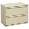 <strong>HON®</strong><br />Brigade 700 Series Lateral File, 2 Legal/Letter-Size File Drawers, Putty, 36" x 18" x 28"