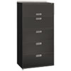 Brigade 600 Series Lateral File, 4 Legal/letter-Size File Drawers, 1 Roll-Out File Shelf, Charcoal, 36" X 18" X 64.25"