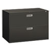 Brigade 600 Series Lateral File, 2 Legal/letter-Size File Drawers, Charcoal, 42" X 18" X 28"