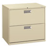 Brigade 600 Series Lateral File, 2 Legal/letter-Size File Drawers, Putty, 30" X 18" X 28"