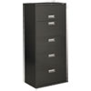 Brigade 600 Series Lateral File, 4 Legal/letter-Size File Drawers, 1 File Shelf, 1 Post Shelf, Charcoal, 30" X 18" X 64.25"
