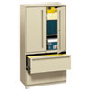 Brigade 700 Series Lateral File, Three-Shelf Enclosed Storage, 2 Legal/letter-Size File Drawers, Putty, 36" X 18" X 64.25"