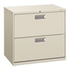 Brigade 600 Series Lateral File, 2 Legal/letter-Size File Drawers, Light Gray, 30" X 18" X 28"