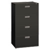 Brigade 600 Series Lateral File, 4 Legal/letter-Size File Drawers, Charcoal, 30" X 18" X 52.5"