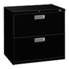 Brigade 600 Series Lateral File, 2 Legal/letter-Size File Drawers, Black, 30" X 18" X 28"