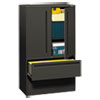 Brigade 700 Series Lateral File, Three-Shelf Enclosed Storage, 2 Legal/letter-Size File Drawers, Charcoal, 42" X 18" X 64.25"