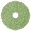 Low-Speed Topline Autoscrubber Floor Pads 5000, 13" Diameter, Green/amber, 5/carton