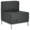 <strong>Alera®</strong><br />Alera QUB Series Powered Armless L Sectional, 26.38w x 26.38d x 30.5h, Black