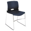 Olson Stacker High Density Chair, Supports Up To 300 Lb, Regatta Seat/back, Chrome Base, 4/carton